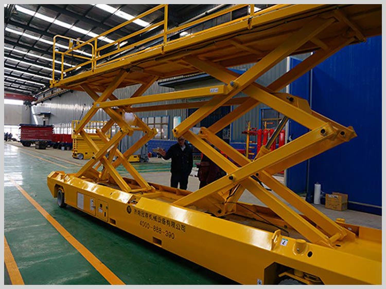 6 meters electric scissor lift platform used for aerial work