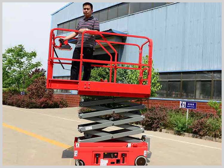 6 meters electric scissor lift platform used for aerial work