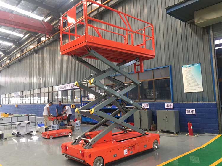 6 meters electric scissor lift platform used for aerial work